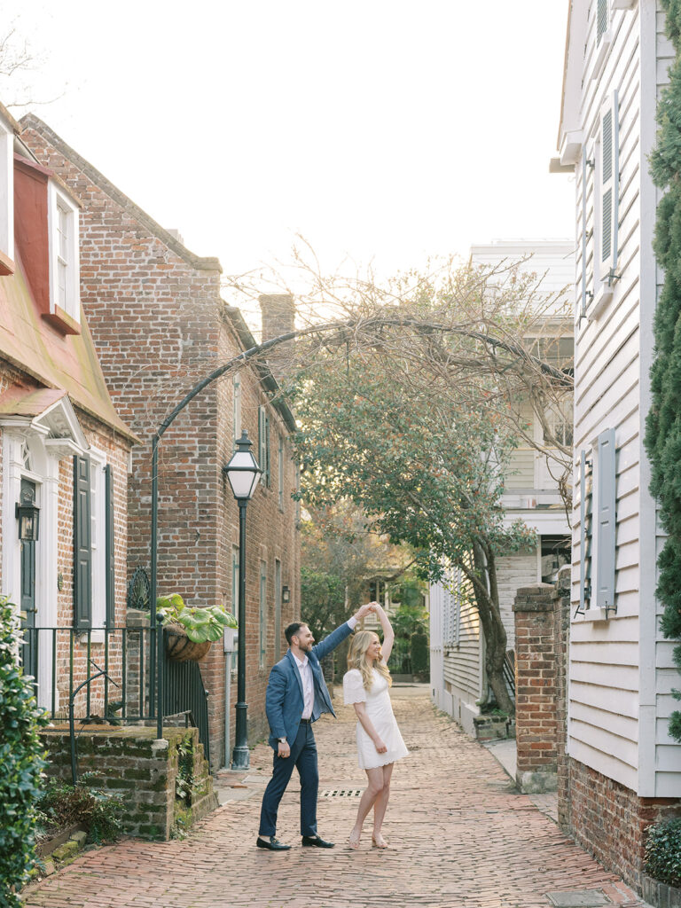 Couple dancing in Stoll's Alley - a top photo locations in Charleston